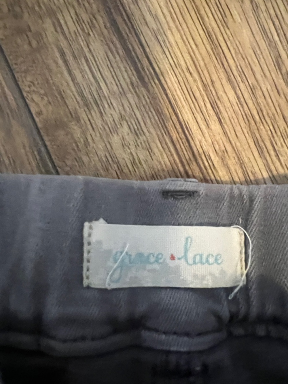 Grace & Lace Distressed High-Waist Gray Jean Shorts - Picture 2 of 4